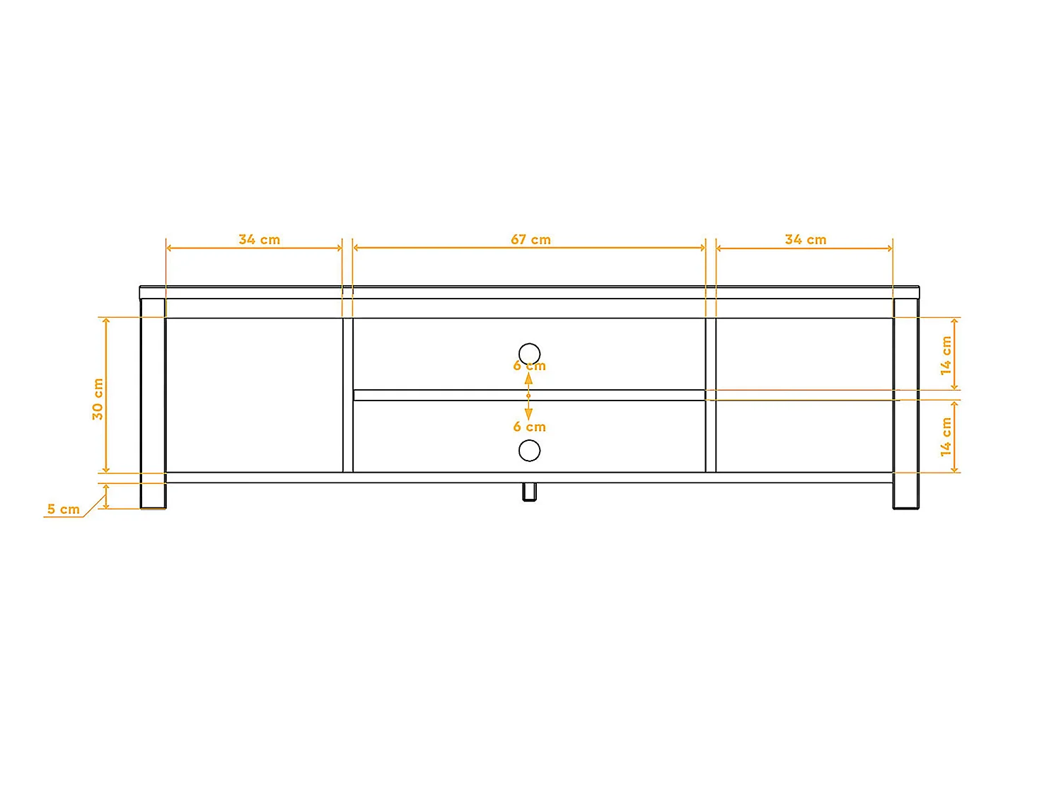 VINCI - TV-möbel aus Kernbuche, naturgeölt