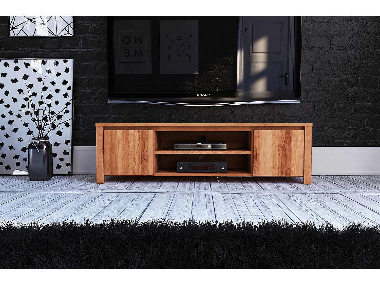 VINCI - TV-möbel aus Kernbuche, naturgeölt