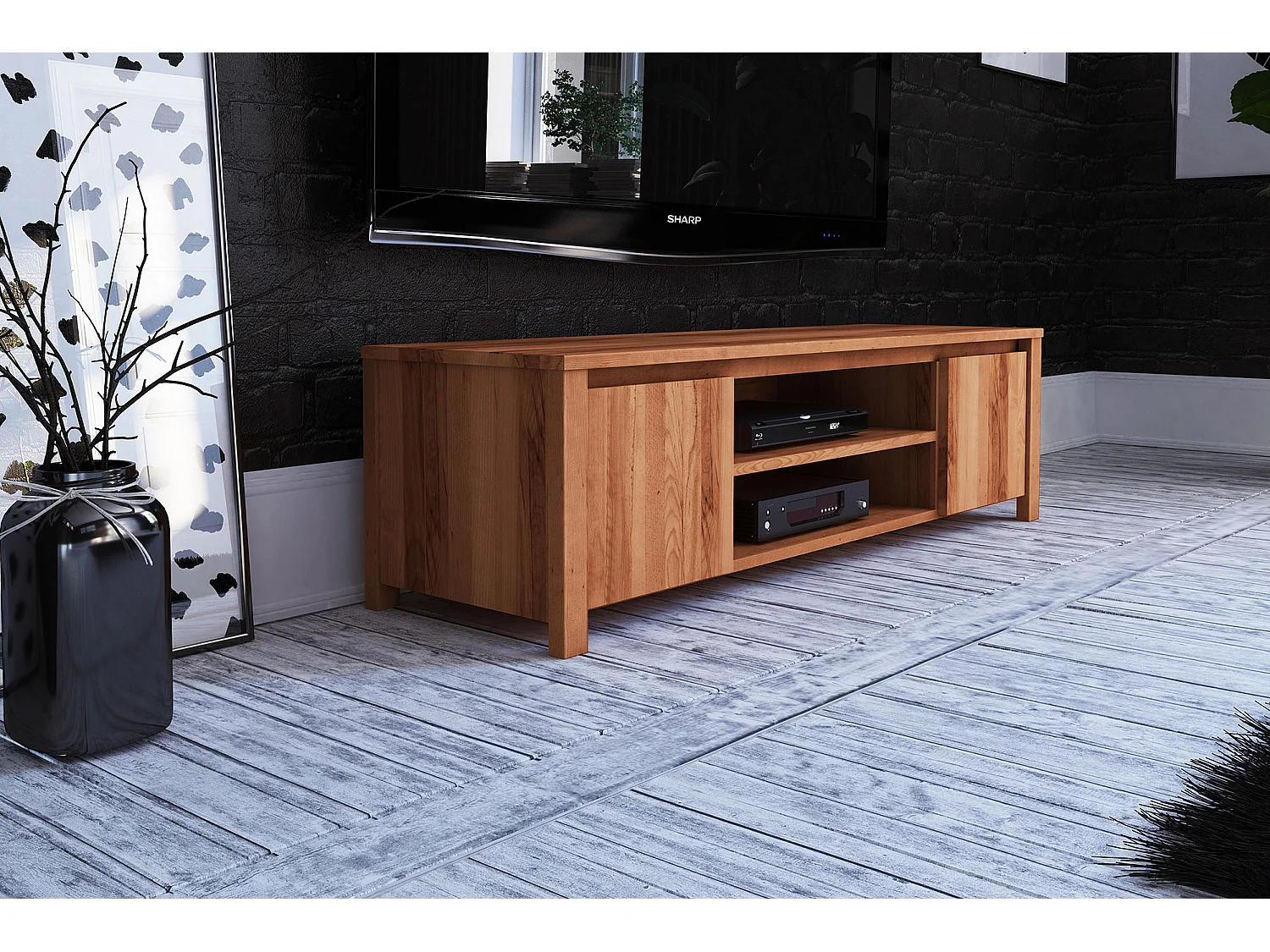 VINCI - TV-möbel aus Kernbuche, naturgeölt