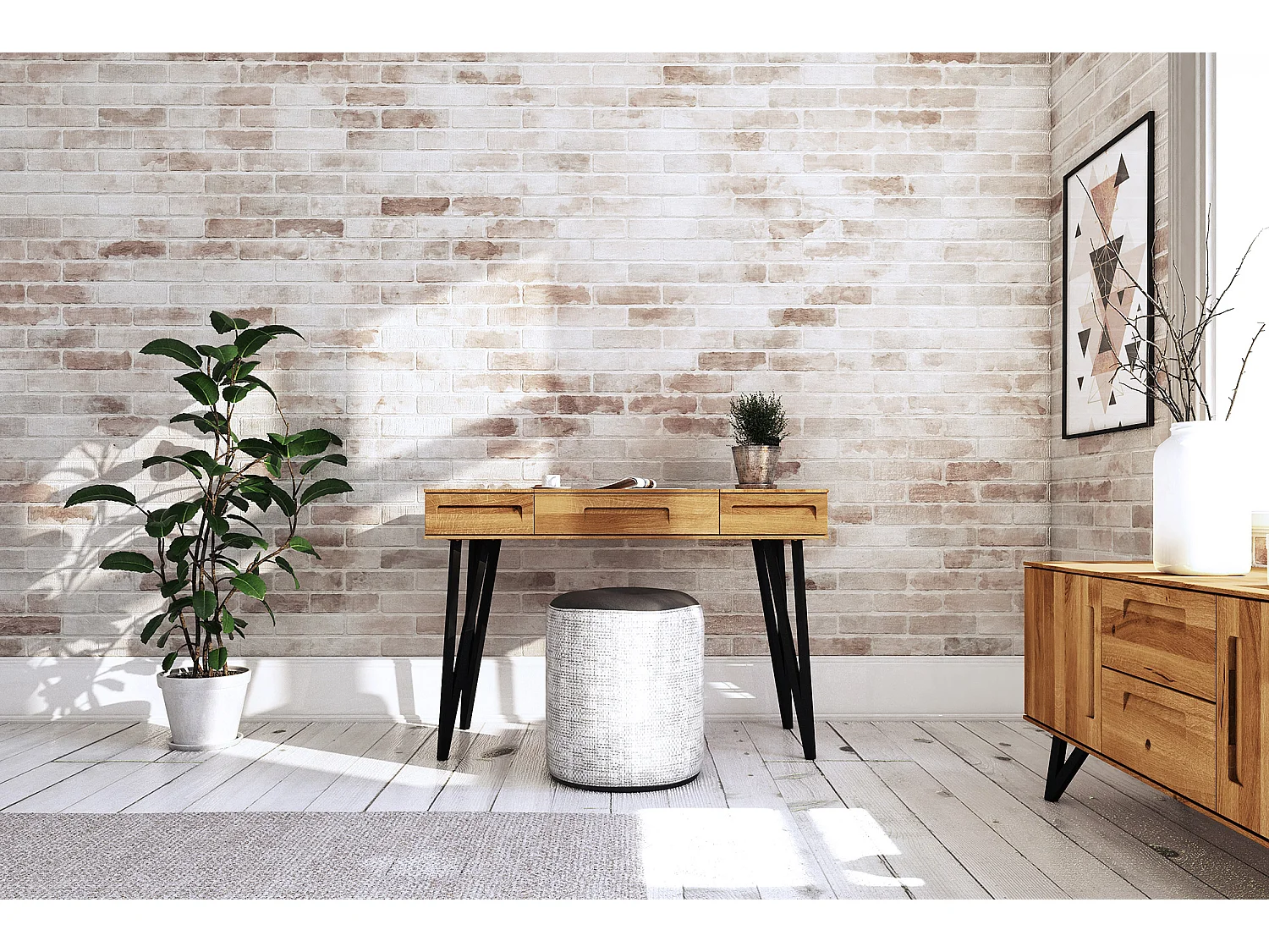 GOLO - Schminktisch aus Wildeiche, naturgeölt