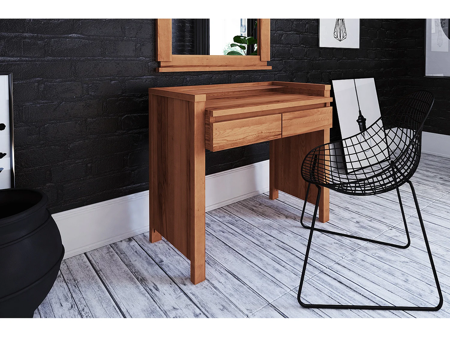 VINCI - Schminktisch aus Kernbuche, naturgeölt