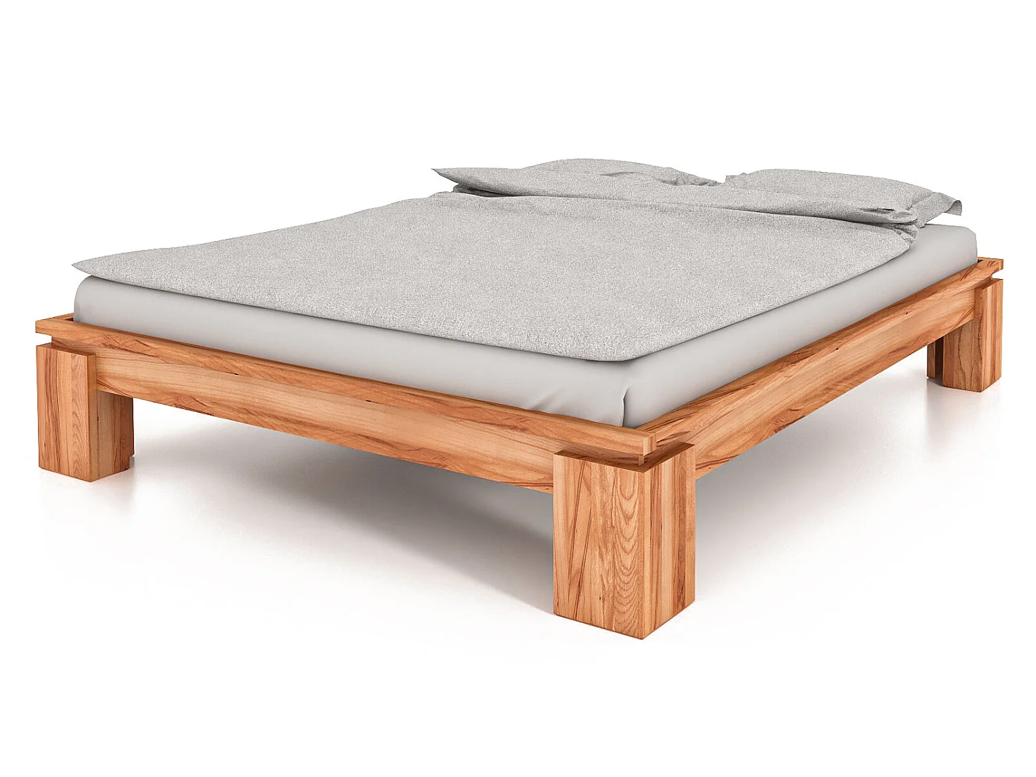 VINCI - Bettgestell ohne kopfteil 160 x 200 aus Kernbuche naturgeölt