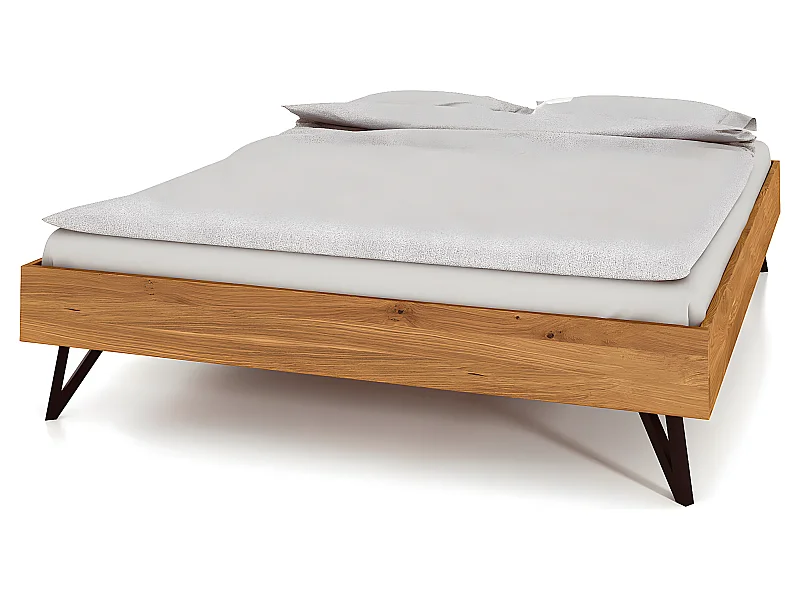 GOLO - Bettgestell 160 x 200 aus Wildeiche, naturgeölt