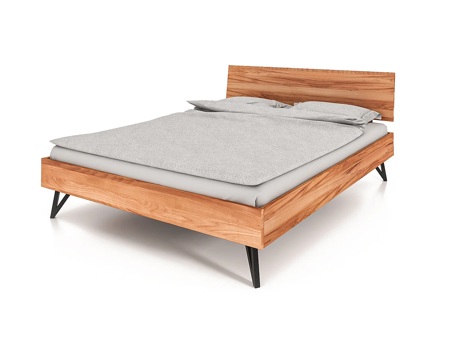 GOLO - Bettgestell mit Holzkopfteil 180 x 200 aus Kernbuche naturgeölt