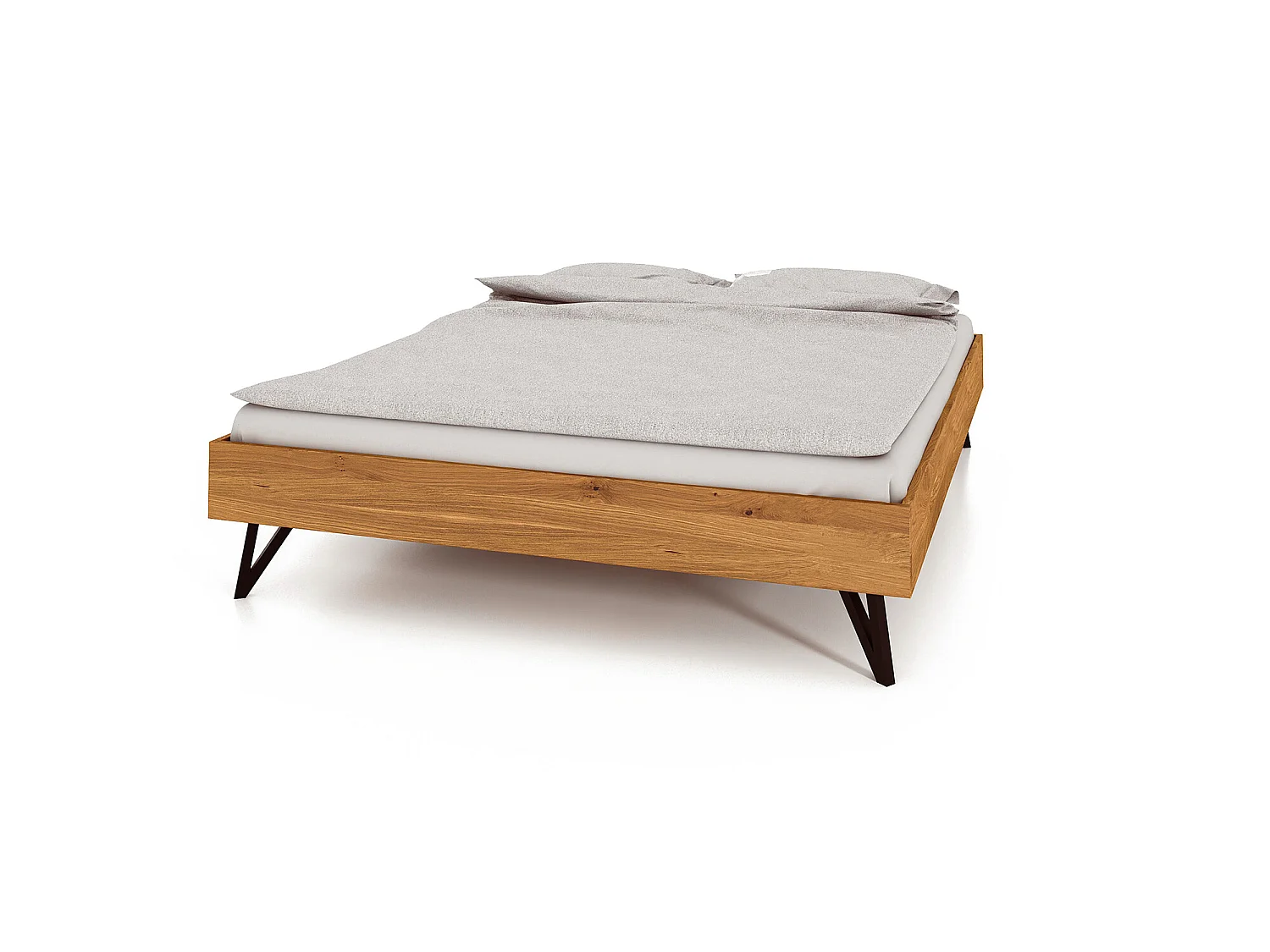 GOLO - Bettgestell 120 x 200 aus Wildeiche, naturgeölt