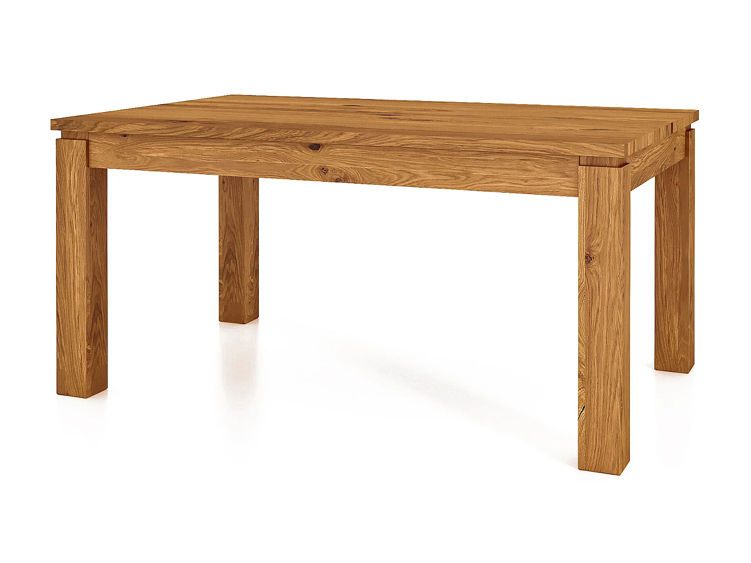 VINCI - Tisch mit Ausziehfunktion 100 x 120 aus Wildeiche, naturgeölt