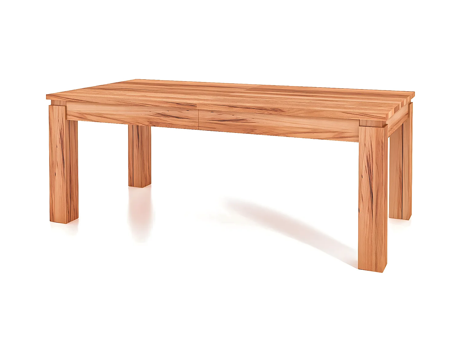 VINCI -Esstisch gefaltet 100 x 200 aus Kernbuche, naturgeölt