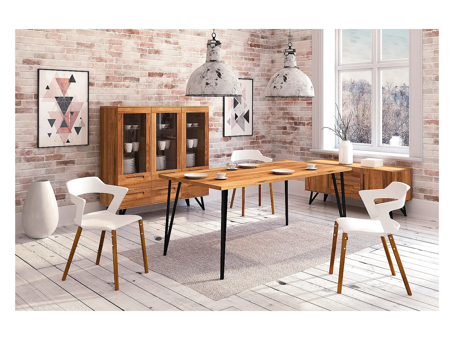 GOLO - Esstisch 90 x 200 aus Kernbuche naturgeölt