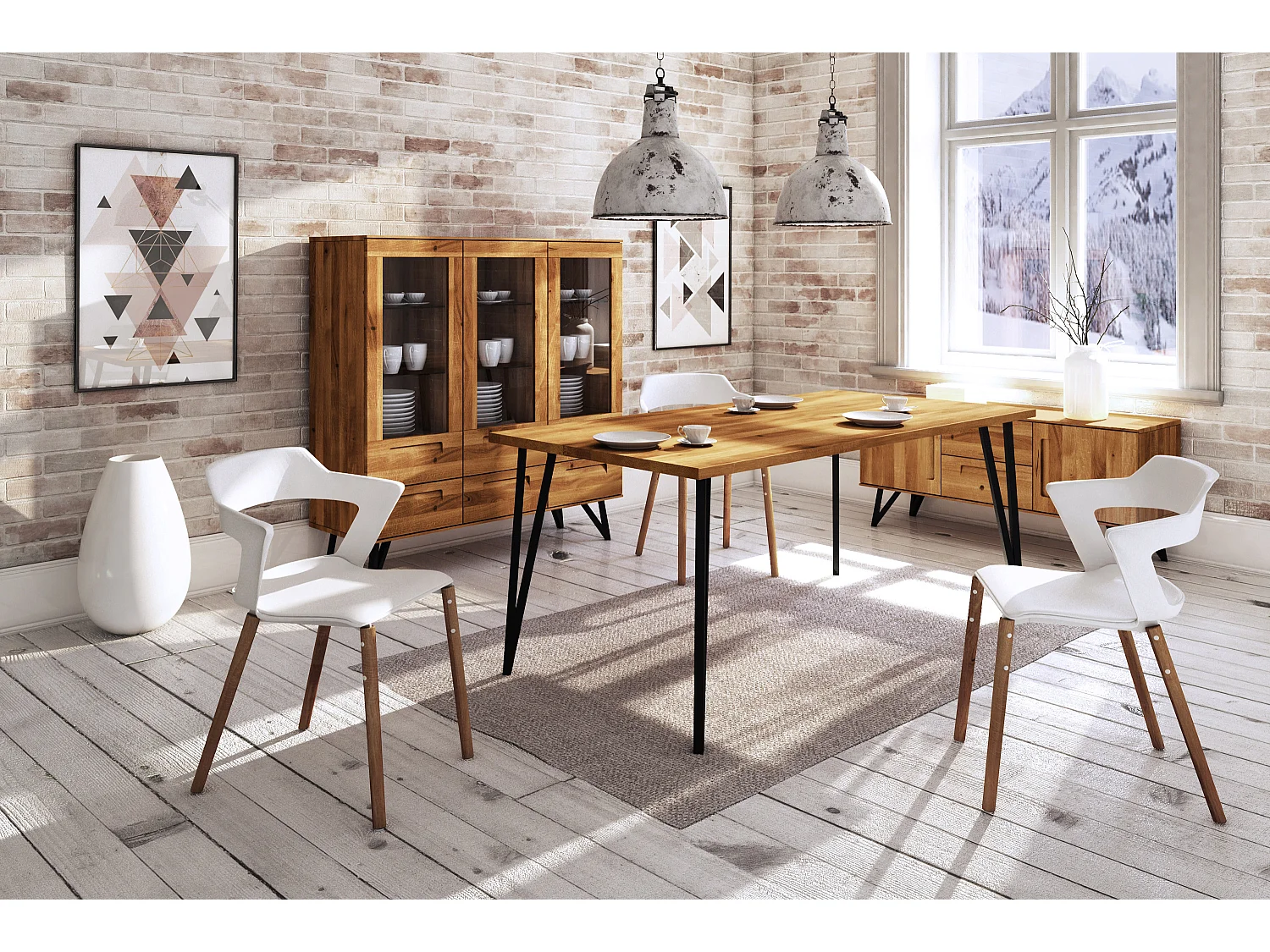 GOLO - Esstisch 100 x 120 aus Wildeiche, naturgeölt