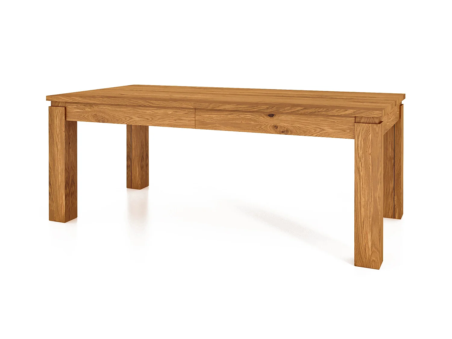 VINCI -Esstisch gefaltet 100 x 200 aus Wildeiche, naturgeölt