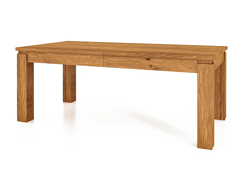 VINCI -Esstisch gefaltet 100 x 200 aus Wildeiche, naturgeölt