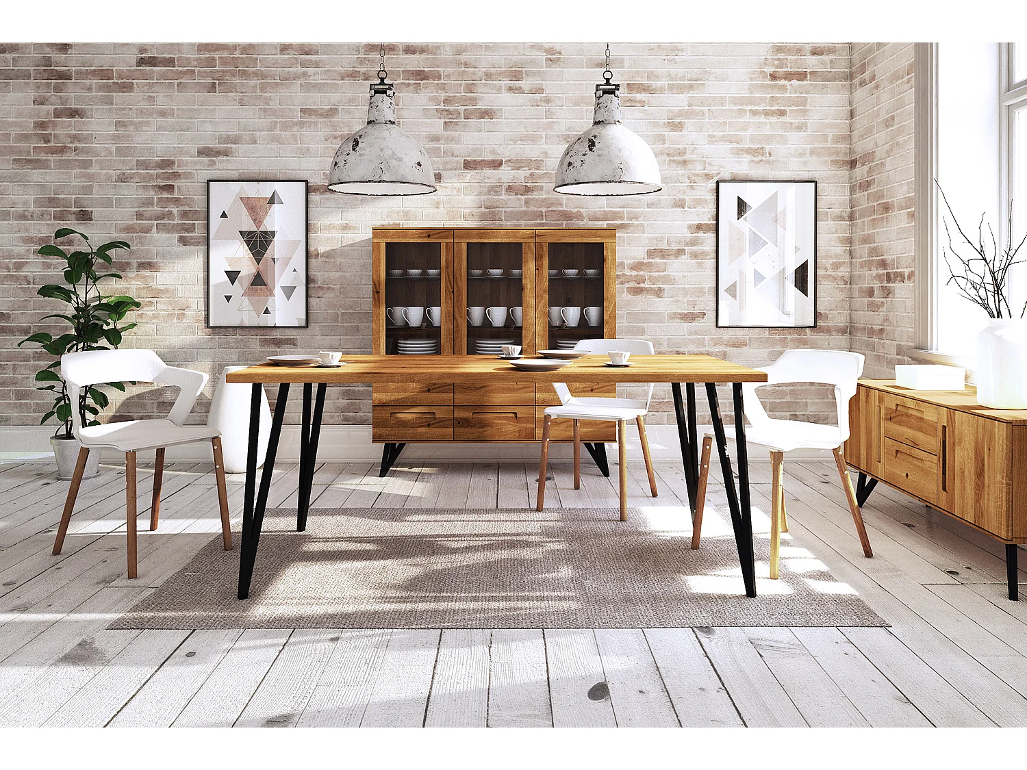 GOLO - Esstisch 100 x 100 aus Wildeiche, naturgeölt