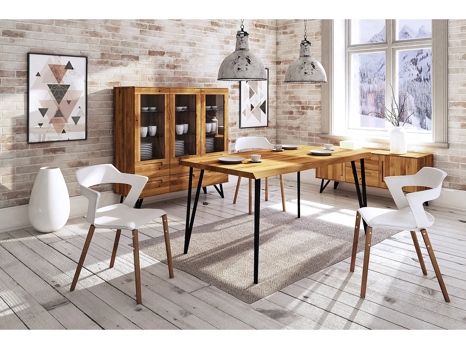 GOLO - Tisch life-edge  aus Wildeiche, naturgeölt