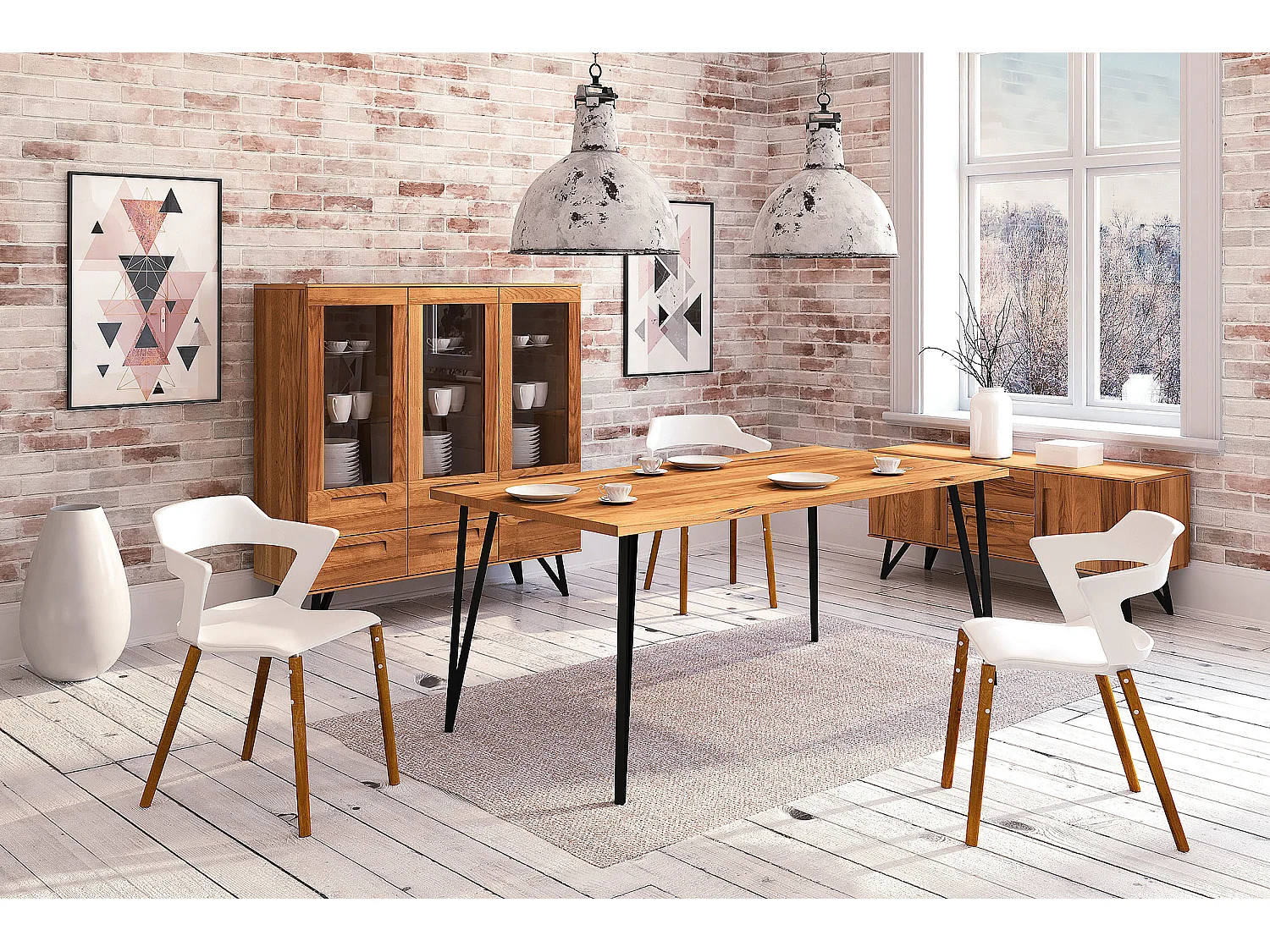 GOLO - Table de salle à manger 80 x 110 en cœur de hêtre huilé naturel