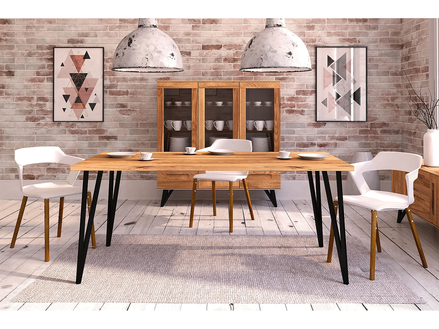 GOLO - Table de salle à manger 80 x 120 en cœur de hêtre huilé naturel