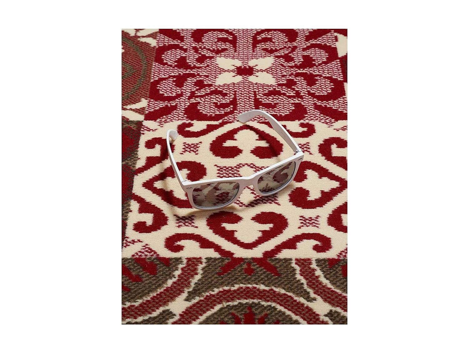 tapis chambre 80x150 tissé rouge rectangle AF2 FAIAN