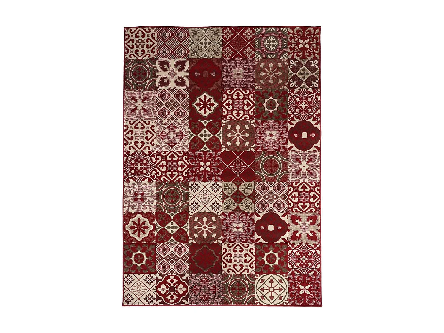 tapis chambre 80x150 tissé rouge rectangle AF2 FAIAN