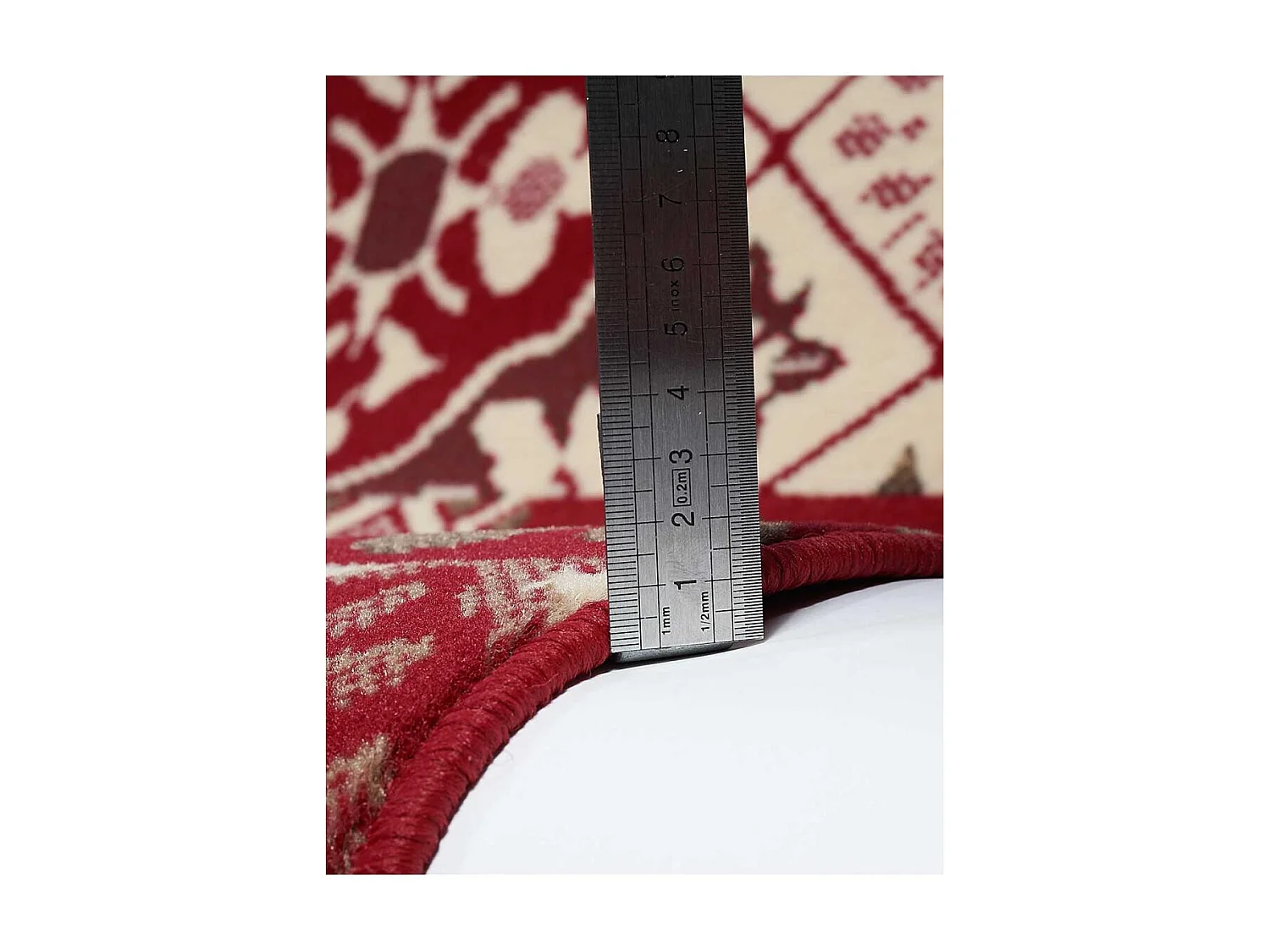 tapis chambre 80x150 tissé rouge rectangle AF2 FAIAN