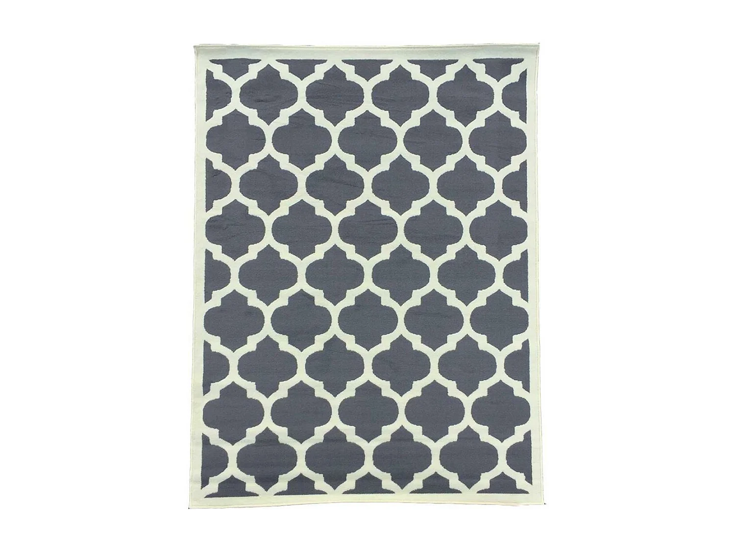 tapis chambre 60x110 tissé gris rectangle motif géométrique LYN1 STYLE