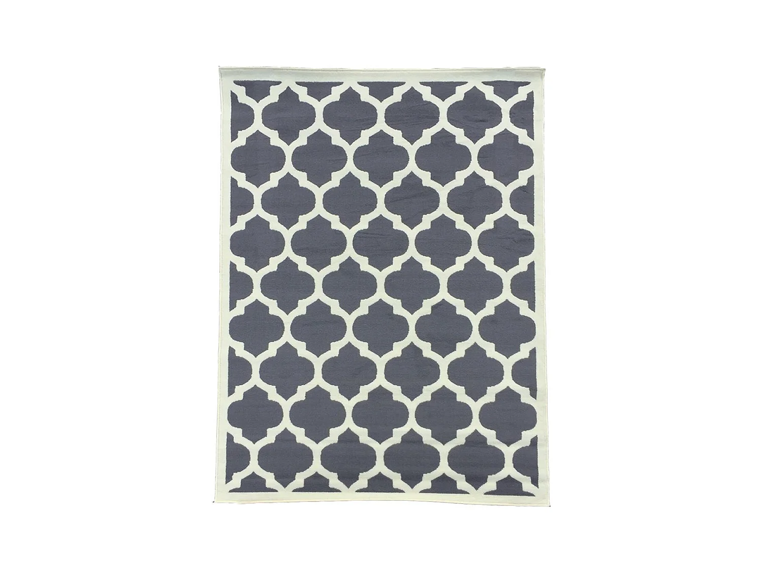 tapis chambre 60x110 tissé gris rectangle motif géométrique LYN1 STYLE