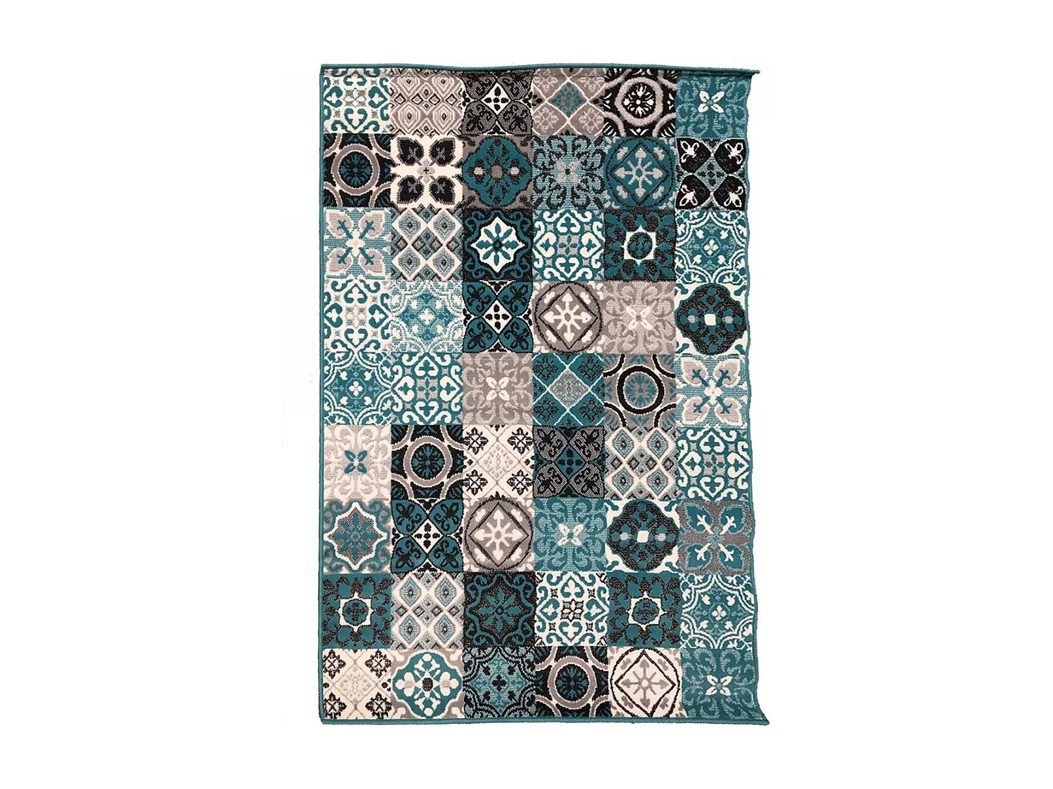 tapis chambre 60x110 tissé vert d'eau rectangle LYN1 FAIAN