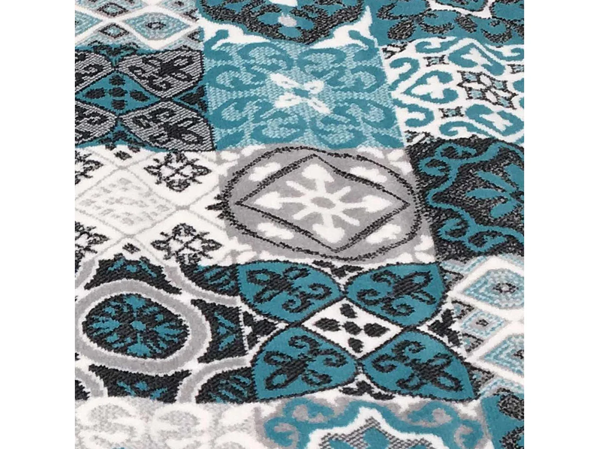 tapis chambre 60x110 tissé vert d'eau rectangle LYN1 FAIAN