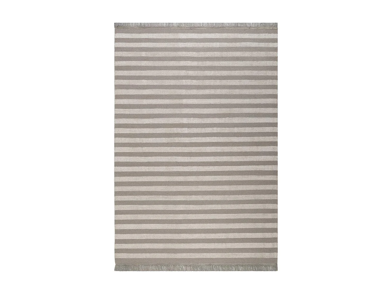 tapis salon 160x230 fait main en chanvre taupe rectangle motif géométrique NOBI
