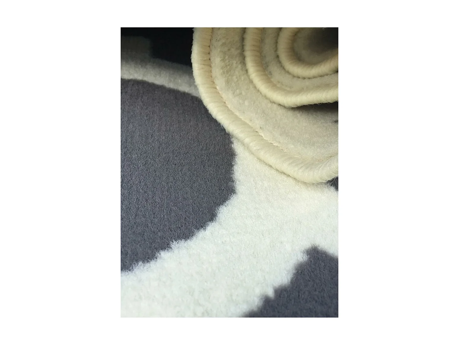 tapis chambre 80x150 tissé gris rectangle motif géométrique LYN1 STYLE