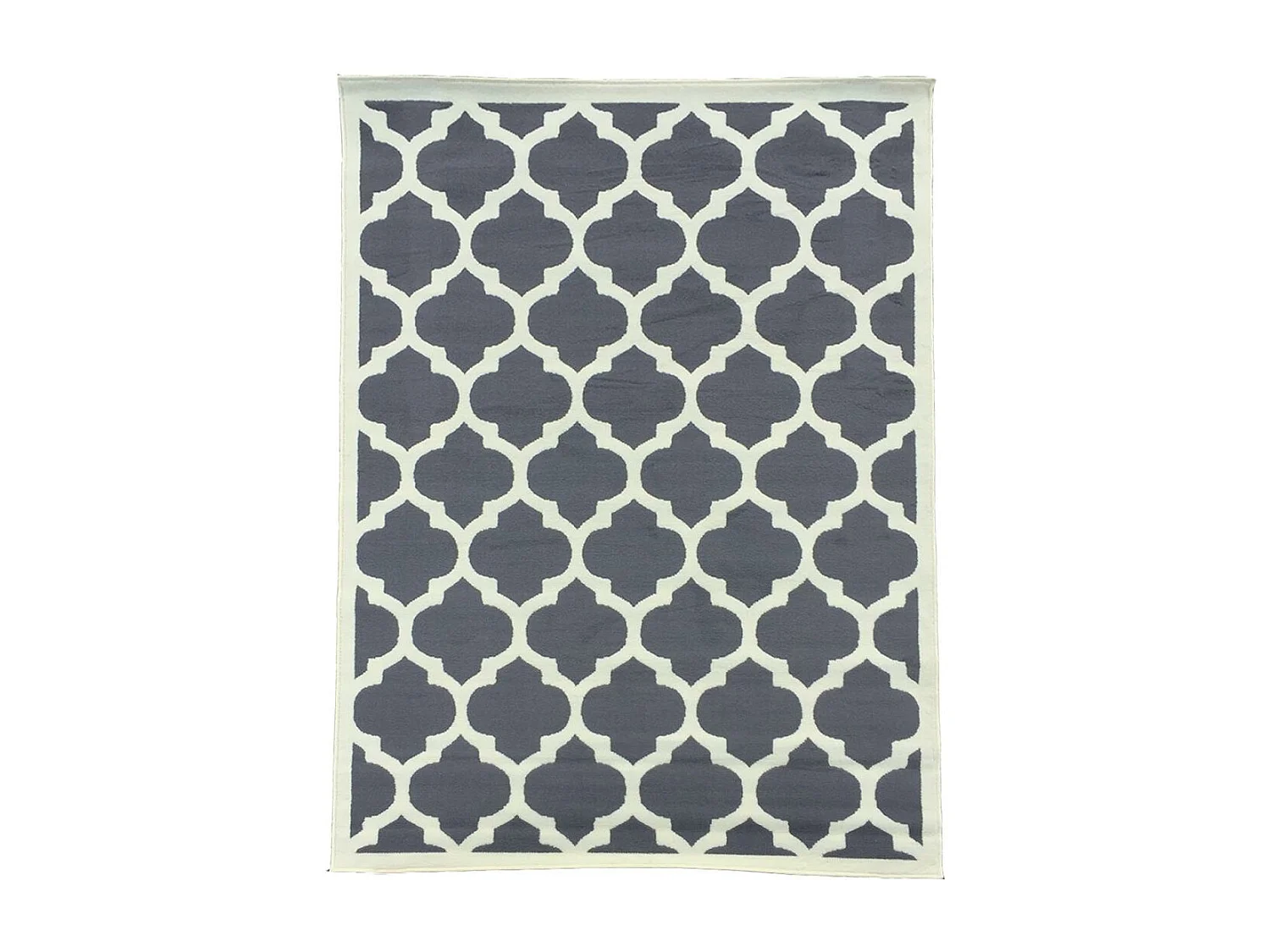 tapis salle à manger 200x290 tissé gris rectangle motif géométrique LYN1 STYLE