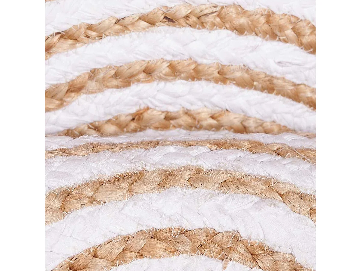 Tapis rond Ø150cm fait à la main en jute motif simple pour chambre SPIRALTRY