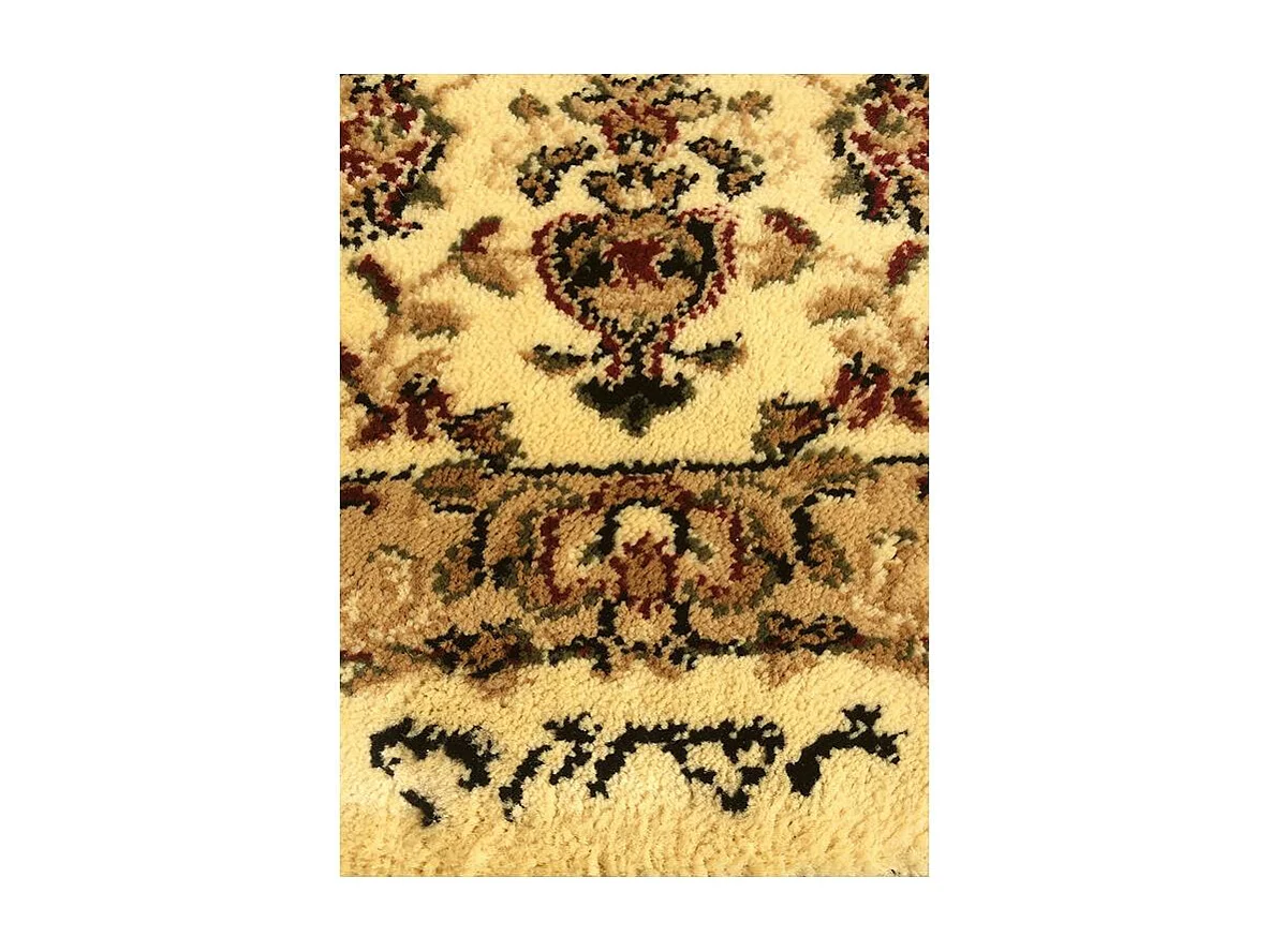 Tapis oriental 120x170 rectangle beige tissé motif ancestral AKLIM
