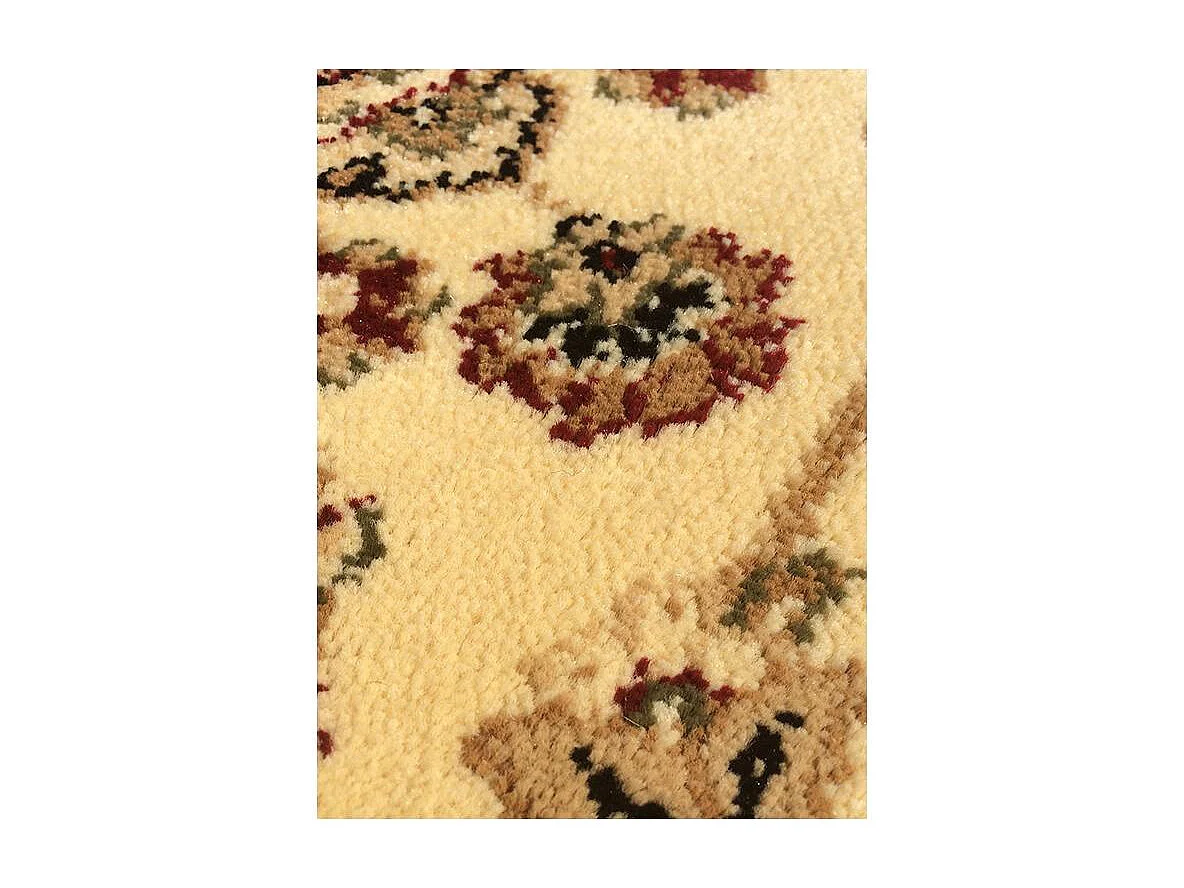 Tapis oriental 120x170 rectangle beige tissé motif ancestral AKLIM