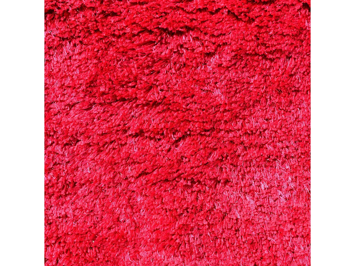 Tapis longs poils shaggy 60x110 rectangle fait main fuchsia motif uni LUXE