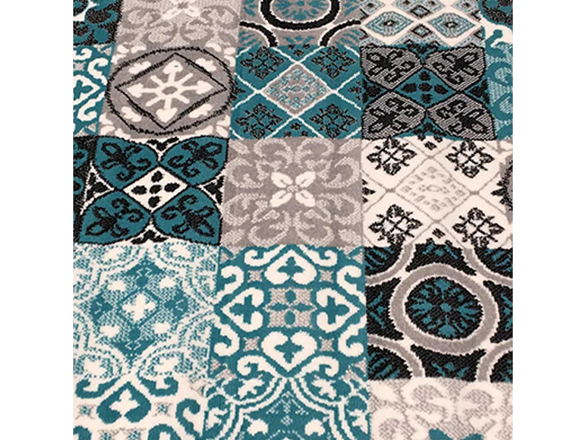 tapis chambre 80x150 tissé vert d'eau rectangle LYN1 FAIAN