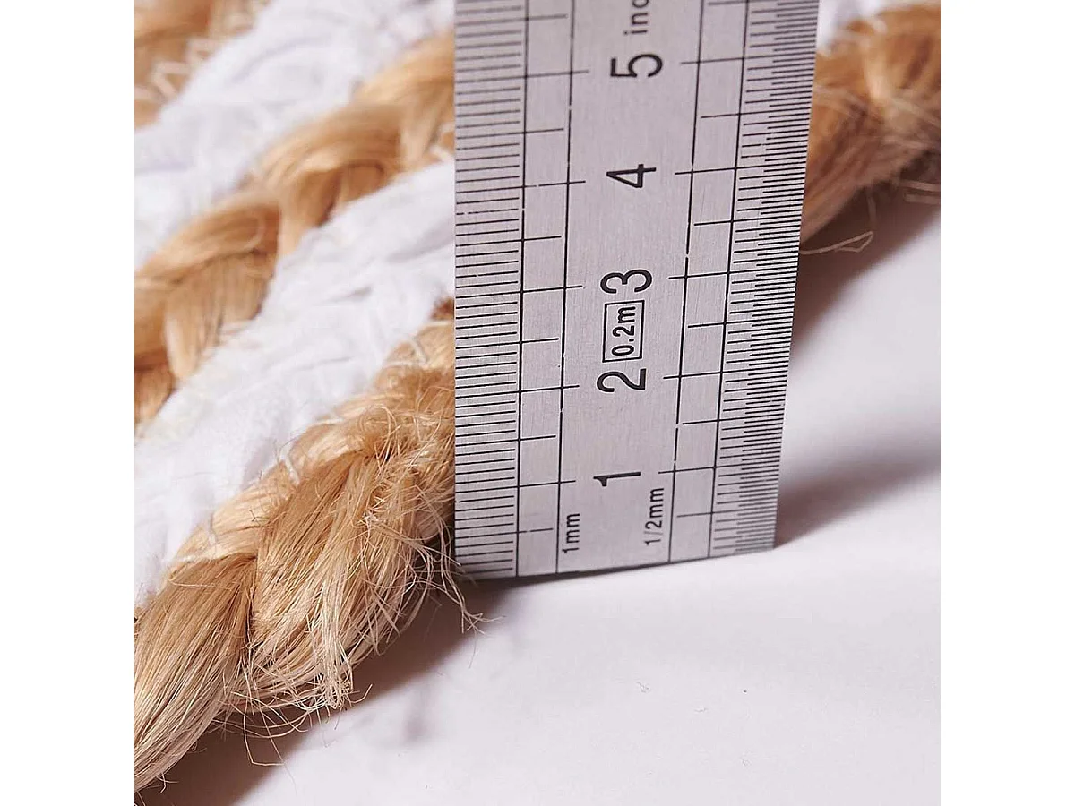 Tappeto rotondo Ø200cm realizzato a mano in iuta modello semplice per ingresso SPIRALTRY