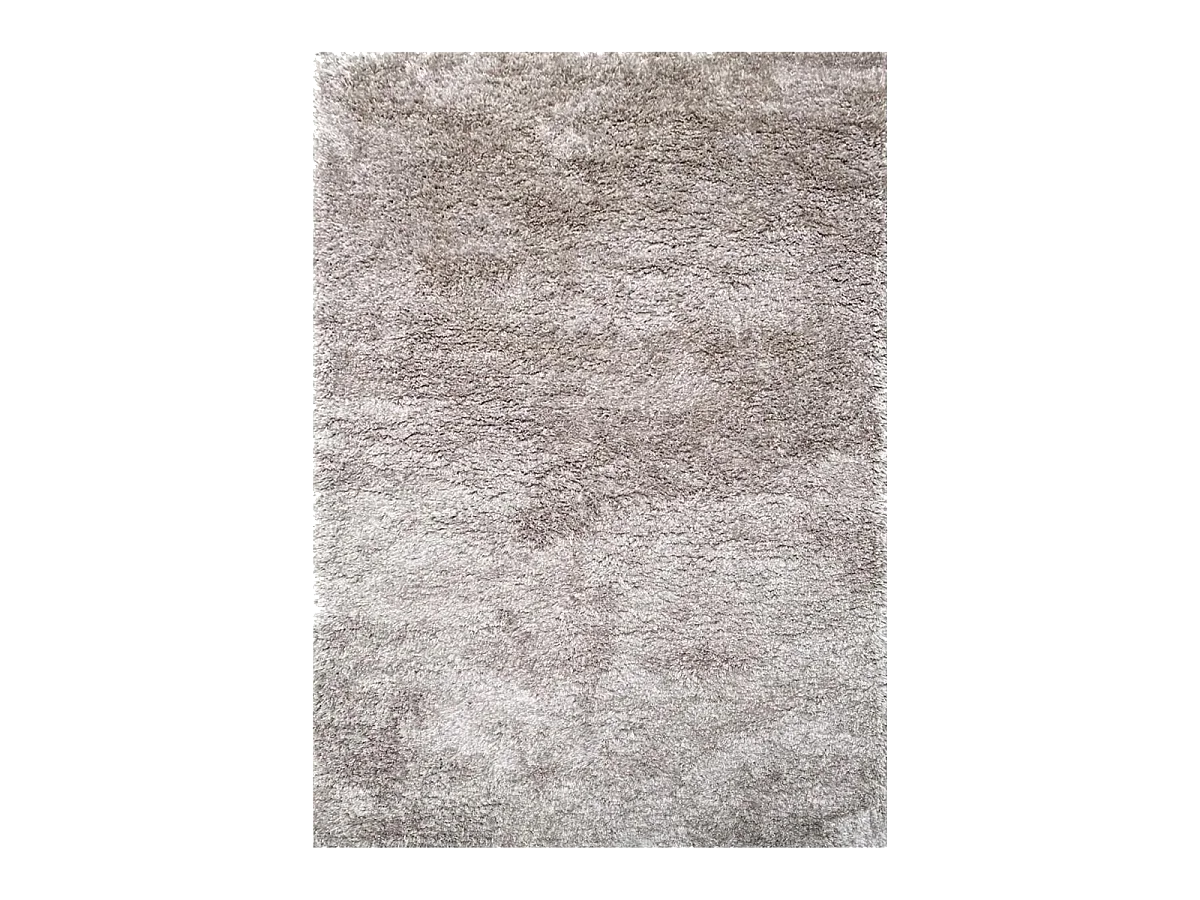 Tappeto a pelo lungo a pelo lungo 80x140 rettangolo fatto a mano grigio tinta unita LUXE