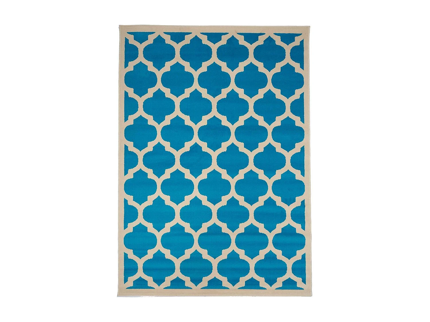 tapis chambre 80x150 tissé bleu rectangle motif géométrique LYN1 STYLE