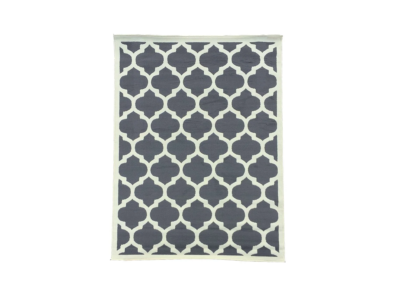 tapis salon 160x225 tissé gris rectangle motif géométrique LYN1 STYLE