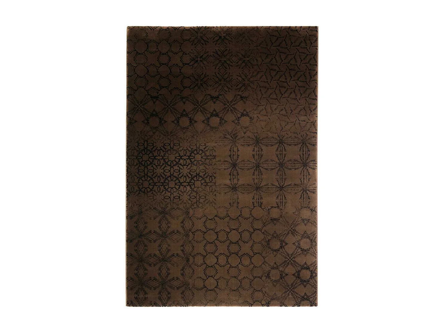 tapis chambre 80x150 tissé chocolat rectangle motif berbère HAMPTONS