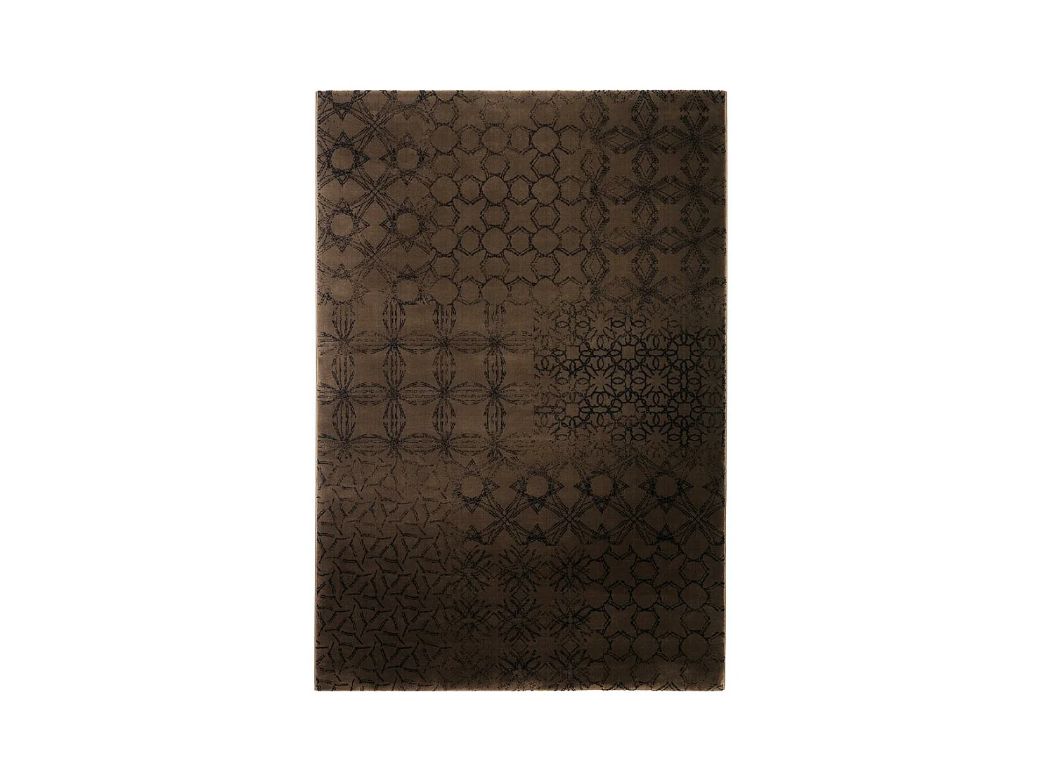 tapis chambre 80x150 tissé chocolat rectangle motif berbère HAMPTONS