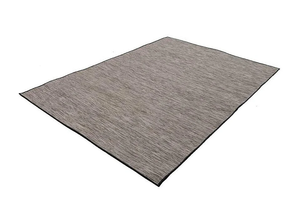 Tapis extérieur 160x220 tissé kilim gris foncé CHINAIO
