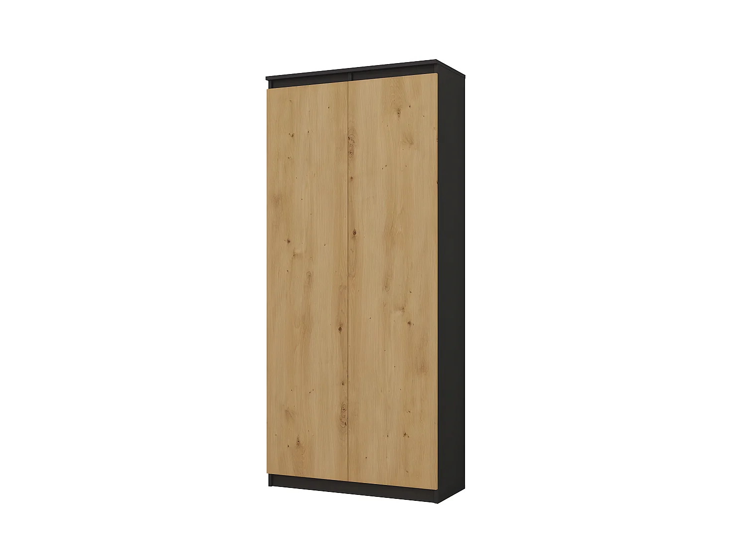 PRATO - Armoire de bureau- Bibliothèque avec portes  - 80x35x180 cm - 8 étagères