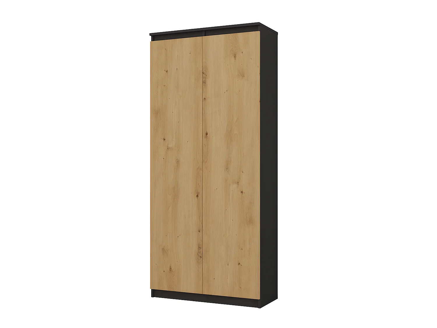 PRATO - Armoire de bureau- Bibliothèque avec portes  - 80x35x180 cm - 8 étagères