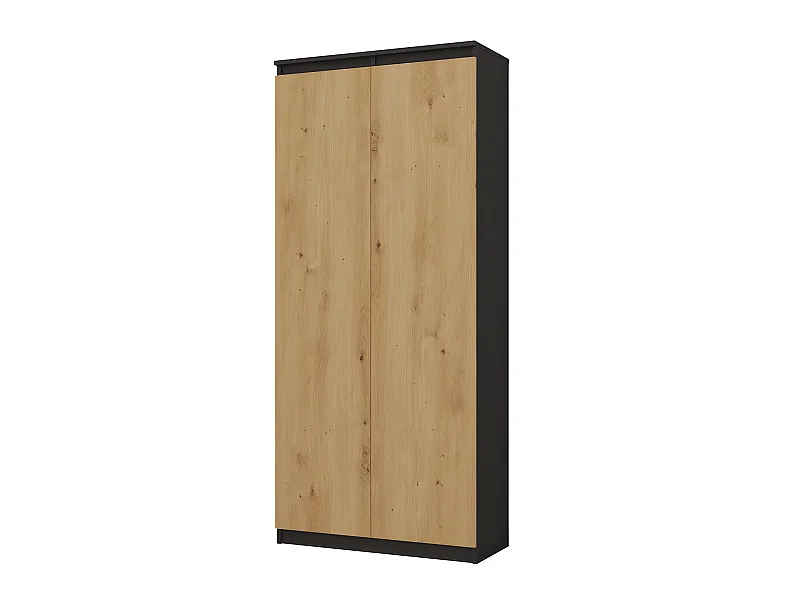 PRATO - Armoire de bureau- Bibliothèque avec portes  - 80x35x180 cm - 8 étagères