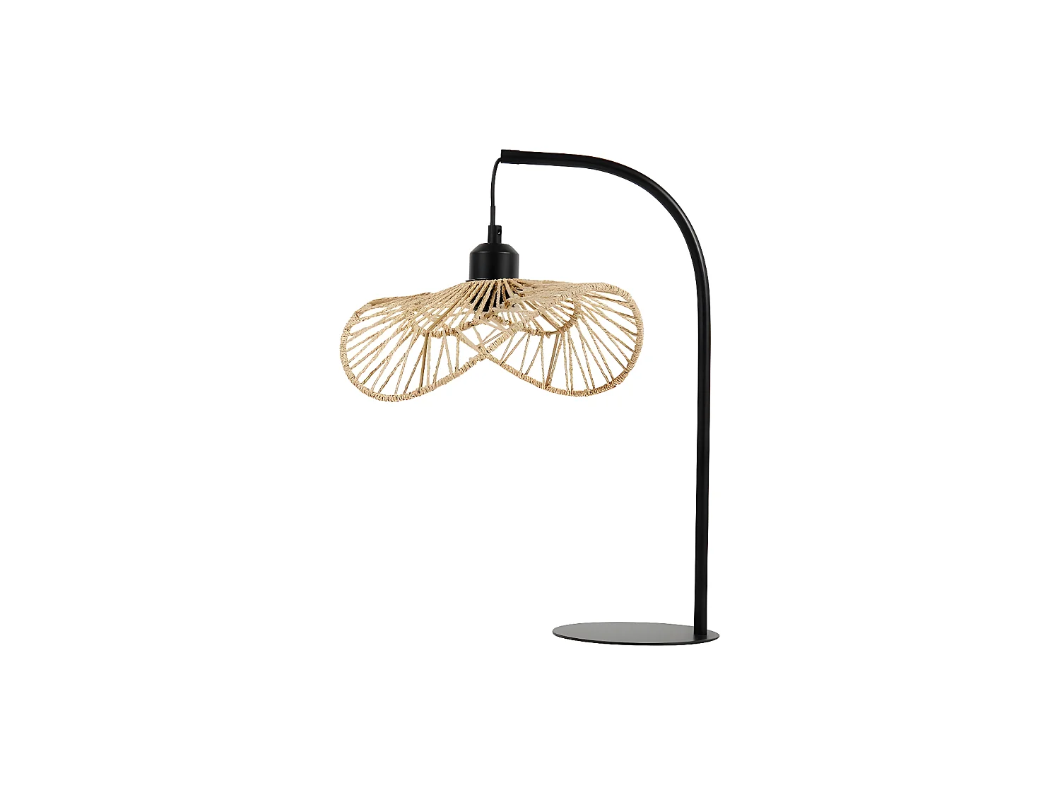 Lampe corde et métal Ozana - Ostaria