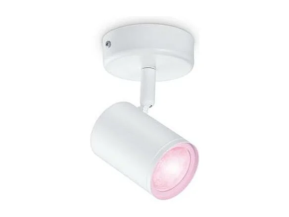 Lampe Murale LED Dimmable RGB Smart WiFi+Bluetooth 4.9W Un Spot WiZ Imageo  Blanc