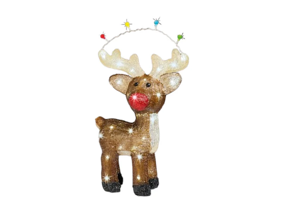 Cerf de Noël avec LED pour extérieur