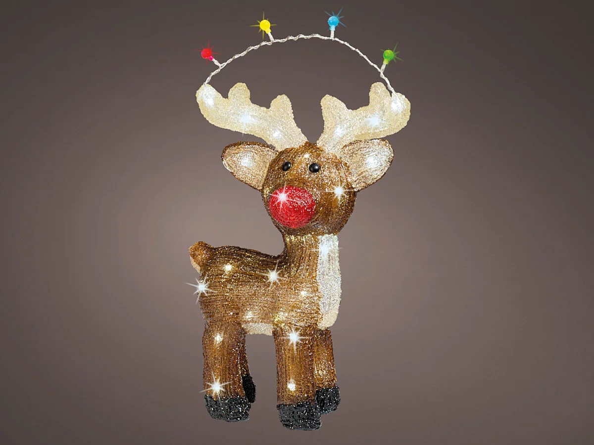 Cerf de Noël avec LED pour extérieur