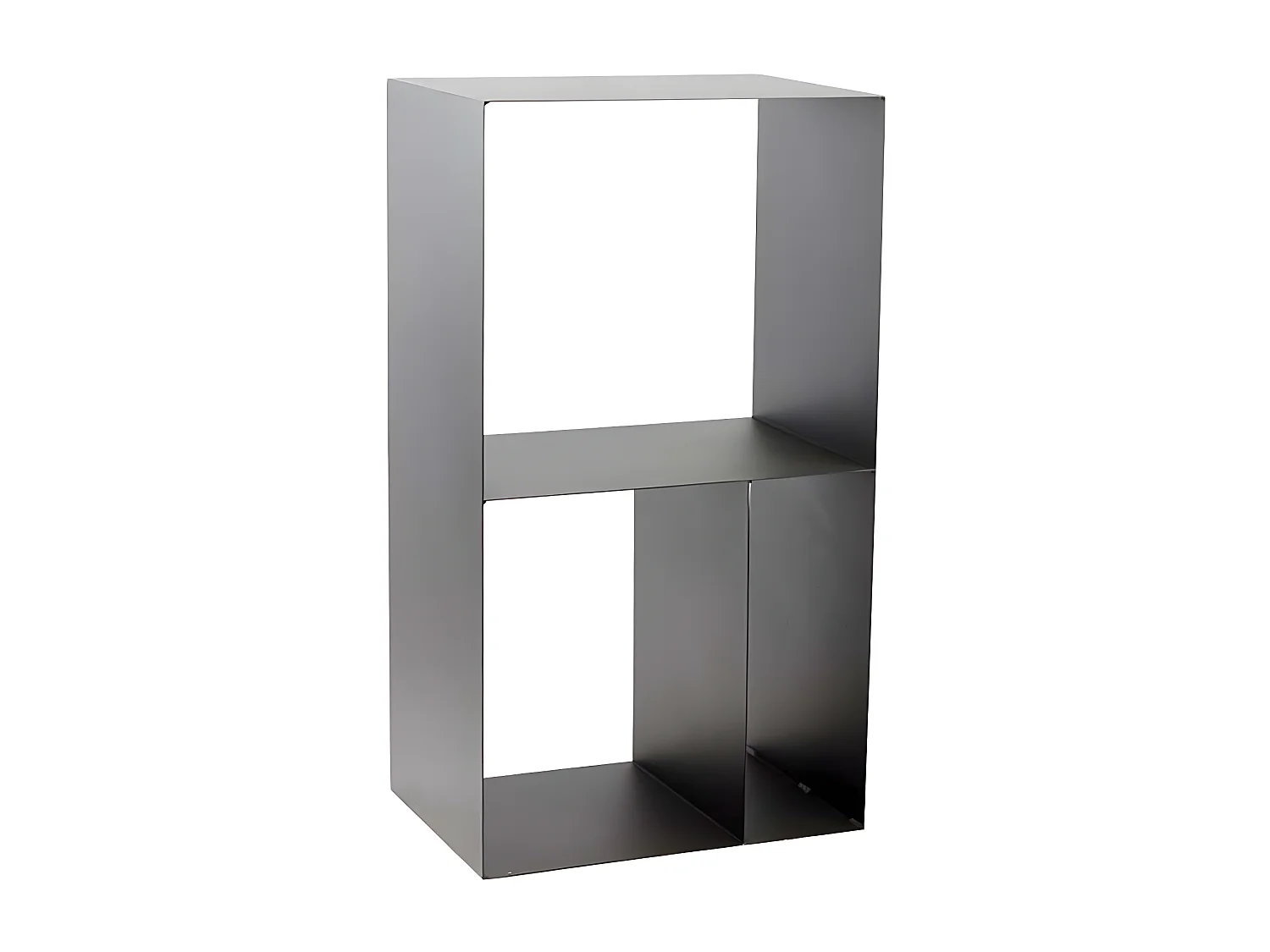 Rack à bûches CASO en acier noir avec rangement 45x30x80 cm