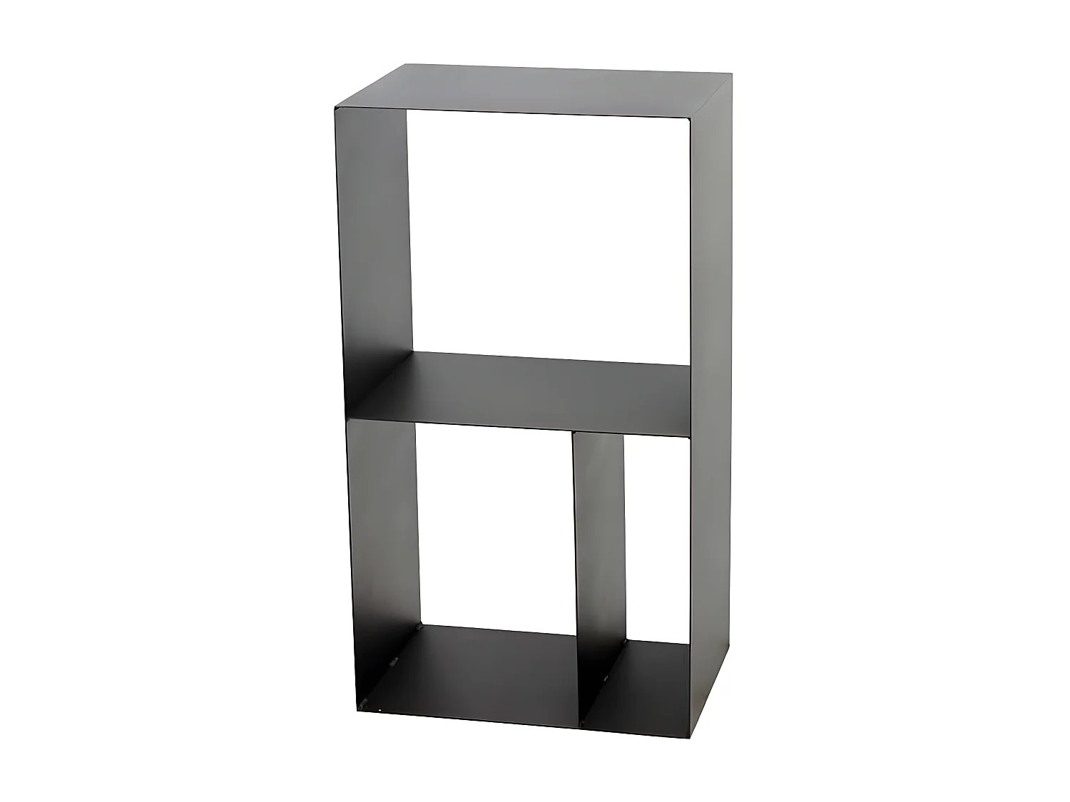 Rack à bûches CASO en acier noir avec rangement 45x30x80 cm